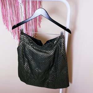 French Connection Gold Mini Skirt Sz 8